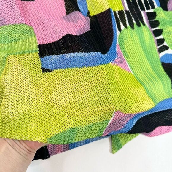 Joseph Ribkoff Sweater Women 12 free Mesh Asymmetric Lagenlook artsy art to wear - Picture 9 of 12